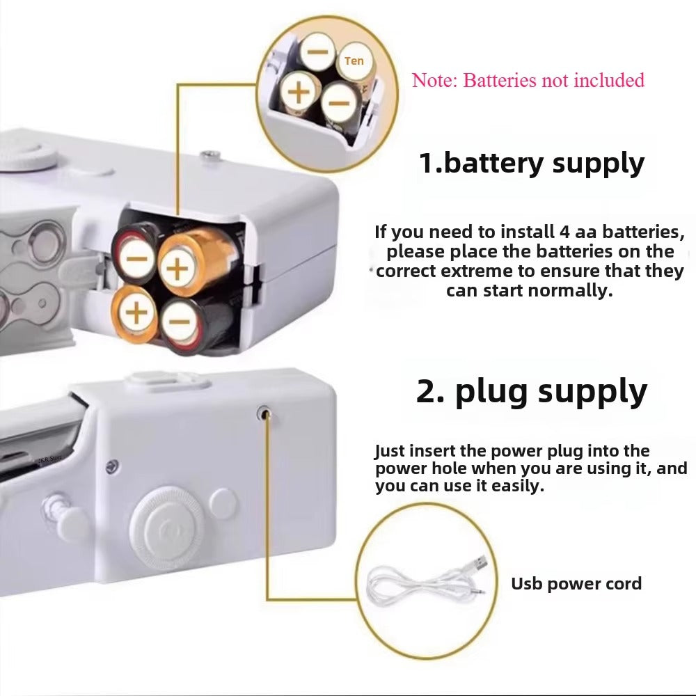 Portable Mini Sewing Machine Handheld Electric Sewing Machine With Bobbin Suitable for Needlework