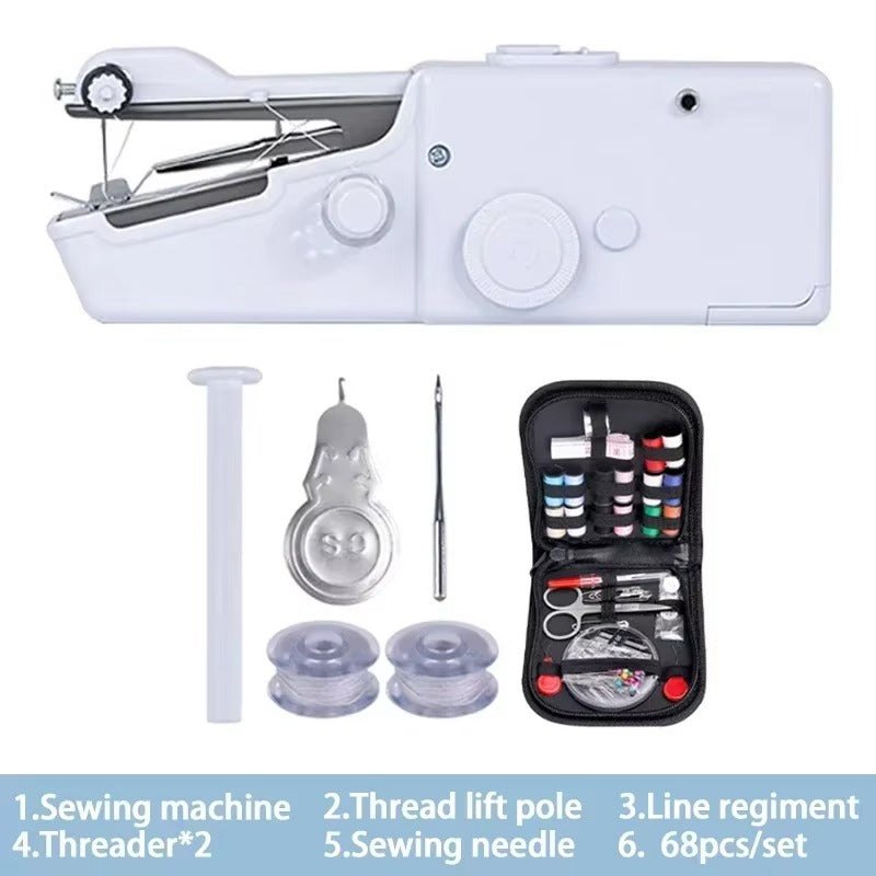 Portable Mini Sewing Machine Handheld Electric Sewing Machine With Bobbin Suitable for Needlework