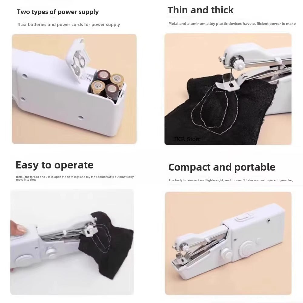 Portable Mini Sewing Machine Handheld Electric Sewing Machine With Bobbin Suitable for Needlework