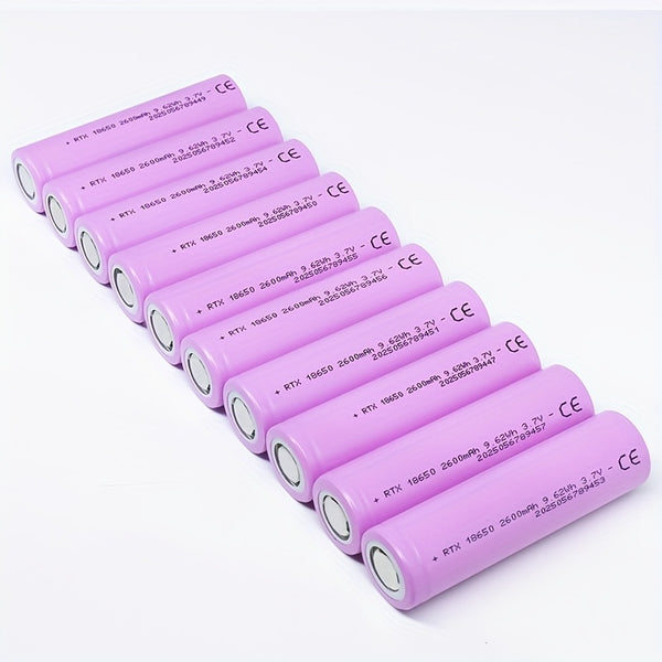 18650 Rechargeable Lithium Battery, 3.7V 2600Mah, Suitable for Various Small Appliances